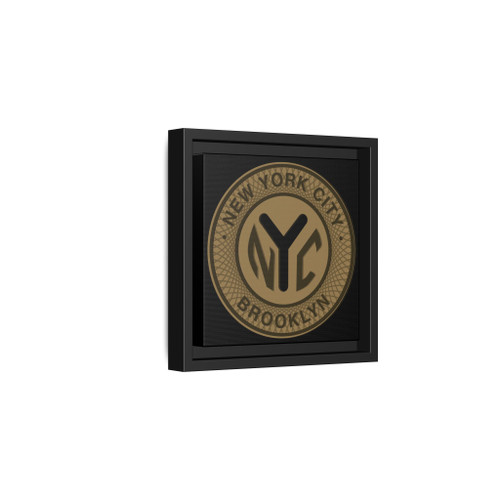 NYC Brooklyn Token New York City Gallery Canvas Wraps, Square Frame