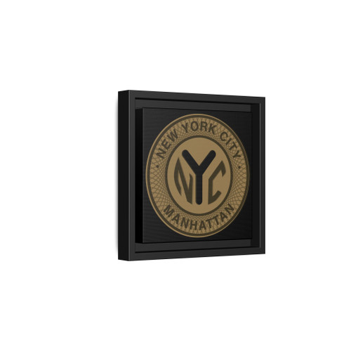 NYC Manhattan Token New York City Gallery Canvas Wraps, Square Frame