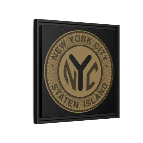 NYC Staten Island Token New York City Gallery Canvas Wraps, Square Frame