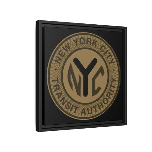 NYC Token Transit Authority New York City Gallery Canvas Wraps, Square Frame
