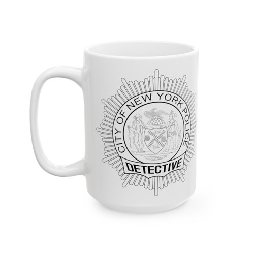 NYPD Detective Shield Police Department City of New York Ceramic Mug, (11oz, 15oz)