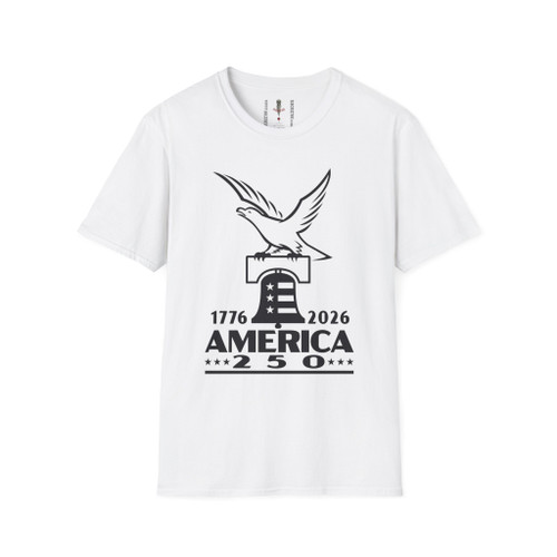1776 2026 America 250 Eagle Liberty Bell Softstyle T-Shirt – Patriotic Tee