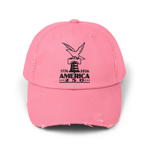 1776 2026 America 250 Eagle Liberty Bell Distressed Cap – Patriotic Hat Semiquincentennial Sestercentennial Quarter-Millennial