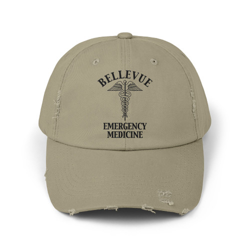 Bellevue Emergency Medicine Distressed Cap Caduceus Nurse Doctor Gift Baseball Hat 