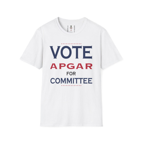 Vote Apgar for Committee Softstyle T-Shirt - Political Campaign Tee Dingman Township Pike County Pennsylvania