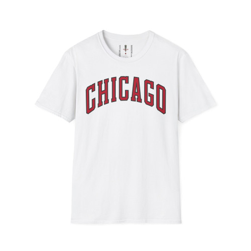 Chicago Arch Logo Softstyle T-Shirt — Retro City Crew Letterman Tee Illinois Windy City