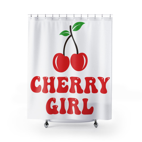 Cherry Girl Shower Curtains