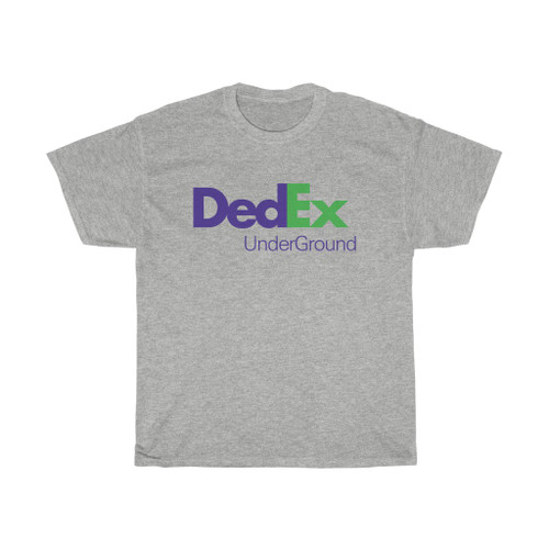 DedEx UnderGround FedEx Parody Ded Ex Dead Under Ground Unisex Heavy Cotton Tee