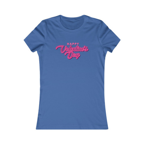 Happy Valentine's Day Neon Heart Love Women's Favorite Tee