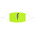 SKREW Logo Screw Vertebrae Fluorescent Yellow Fabric Face Mask