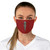 SKREW Skull Logo Screw Vertebrae Blood Red Fabric Face Mask