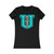 SKREW U SKREW Skull Turquoise Logo Screw Vertebrae University Women's Favorite Tee