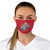 Merry Christmas Bells XMAS Red Fabric Face Mask