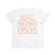 Mike Bossy 22 White & Orange Print New York Islanders Women's Midweight Cotton Tee