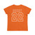 Mike Bossy 22 Orange & White Print New York Islanders Women's Midweight Cotton Tee