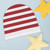 Vintage Color Stripes USA Flag Baby Beanie (AOP)