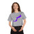 Lake Wallenpaupack Pocono Mountains PA Pennsylvania Purple White Grey Champion Women's Heritage Cropped T-Shirt