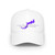 Lake Wallenpaupack Pocono Mountains PA Pennsylvania Purple White Grey Low Profile Baseball Cap