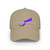 Lake Wallenpaupack Pocono Mountains PA Pennsylvania Purple White Grey Low Profile Baseball Cap
