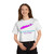 Long Island New York Turquoise Magenta Champion Women's Heritage Cropped T-Shirt