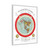 Gleason's 1892 New Standard Map of the World Flat Earth White Gallery Canvas Wraps, Vertical Frame
