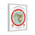 Gleason's 1892 New Standard Map of the World Flat Earth White Gallery Canvas Wraps, Vertical Frame