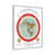 Gleason's 1892 New Standard Map of the World Flat Earth White Gallery Canvas Wraps, Vertical Frame