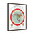 Gleason's 1892 New Standard Map of the World Flat Earth White Gallery Canvas Wraps, Vertical Frame