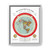 Gleason's 1892 New Standard Map of the World Flat Earth White Gallery Canvas Wraps, Vertical Frame