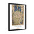 PSalter World Map 1265 Flat Earth White Gallery Canvas Wraps, Vertical Frame