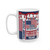 Trump 2024 Allover Print Mug Version Four President Donald J Trump Ceramic Mug, (11oz, 15oz)