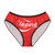 I Enjoy Vagina Parody Humor Novelty Retro Script Women's Briefs - Red Novelty Panties