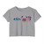 Happy July 4th Independence Day 250 Anniversary USA Flag Balloons Women's Crop Top – "Happy 4th" Patriotic USA