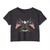 Women's American Eagle Crop Top — Patriotic Flags Guns 4th of July Festival Tee