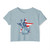 Statue of Liberty Patriotic Crop Top — USA Flag Star NYC New York New Jersey