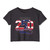 250th Anniversary Crop Top T-Shirt — United States of America Patriotic Tee USA Semiquincentennial Sestercentennial Quarter-Millennial