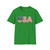 USA Flag Grunge Graphic Softstyle T-Shirt – Patriotic American Stars & Stripes Tee United States of America