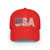 USA Flag Grunge Graphic Baseball Cap – Patriotic American Stars & Stripes Tee United States of America Low Profile Hat