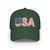 USA Flag Grunge Graphic Baseball Cap – Patriotic American Stars & Stripes Tee United States of America Low Profile Hat
