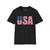 USA Flag Graphic Softstyle T-Shirt – Patriotic American Stars & Stripes Tee United States of America