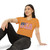 USA Flag Graphic Crop Top T-Shirt – Patriotic American Stars & Stripes Women's Festival Tee United States of America