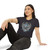 Police Badge Shield Star Eagle Crop Top T-Shirt - Thin Blue Line Memorial Law Enforcement Women's Festival Tee