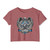 Police Badge Shield Star Eagle Crop Top T-Shirt - Thin Blue Line Memorial Law Enforcement Women's Festival Tee