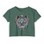 Police Badge Shield Star Eagle Crop Top T-Shirt - Thin Blue Line Memorial Law Enforcement Women's Festival Tee