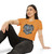 Police Badge Shield Star Eagle Crop Top T-Shirt - Thin Blue Line Memorial Law Enforcement Women's Festival Tee