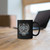 Police Badge Shield Star Eagle Black Mug - Thin Blue Line Memorial Law Enforcement Coffee Cup