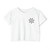 Las Vegas Police Badge Chest Crop Top T-Shirt — Retro Law Enforcement Star Women's Festival Tee