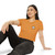Las Vegas Police Badge Chest Crop Top T-Shirt — Retro Law Enforcement Star Women's Festival Tee