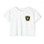 Cincinnati Police Patch Chest Crop Top T-Shirt - Law Enforcement Emblem Women's Festival Tee