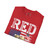 RED Remember Everyone Deployed USA Patriotic Military Boots Tribute Softstyle T-Shirt — "Until They Come Home"